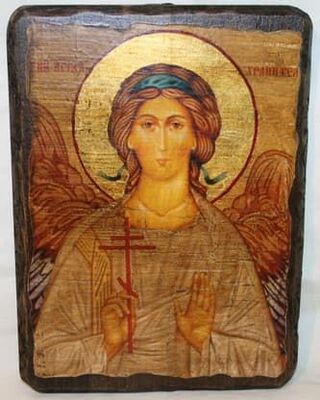 Ангел Хранитель, икона под старину, сургуч (17 Х 23)