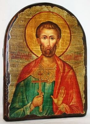 Богдан (Феодот), икона под старину, сургуч, АРКА (17 Х 24)