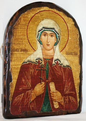Валентина, Св.Муч, икона под старину, сургуч, АРКА (17 Х 24)