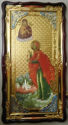 Валерия, Св.муч., в фигурном киоте, с багетом. Большая Храмовая икона (61 Х 112)