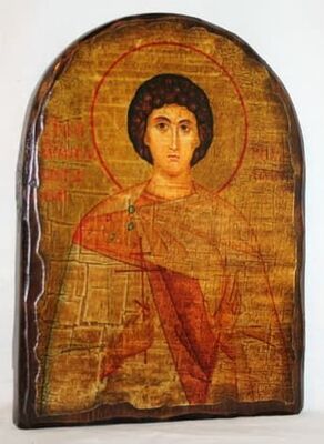 Виталий, Св.Мч, икона под старину, сургуч, АРКА (17 Х 24)