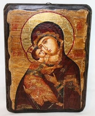 Владимирская Б.М., икона под старину, сургуч (17 Х 23)