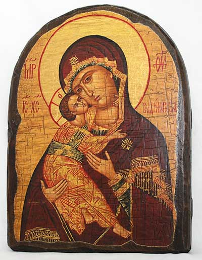 Владимирская Б.М., икона под старину, сургуч, АРКА (17 Х 24)