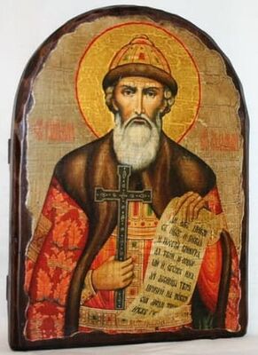 Владимир, Св.Князь, икона под старину, сургуч, АРКА (17 Х 24)