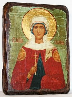 Галина, Св.Мч, икона под старину, сургуч (13 Х 17)
