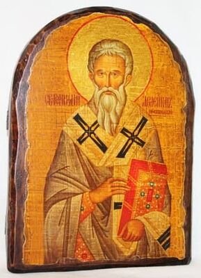 Геннадий, Архиепископ Новгородский, икона под старину, сургуч, АРКА (17 Х 24)