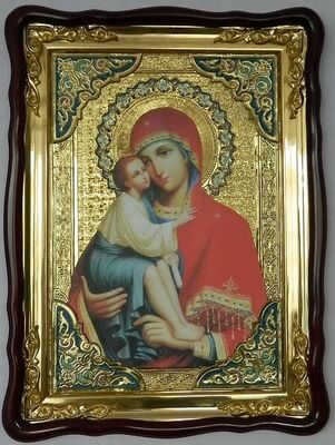 Донская Б.М., в фигурном киоте, с багетом. Храмовая икона (82 Х 114)