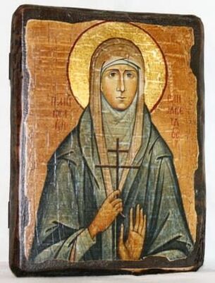 Елизавета, Св.ВлМч, икона под старину, сургуч (17 Х 23)