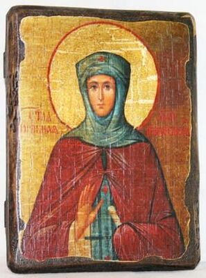 Зоя Вифлеемская, Св.ПрПд., икона под старину, сургуч (13 Х 17)