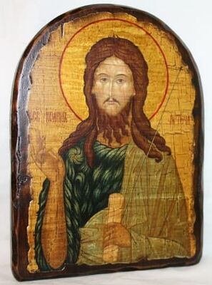 Иоанн Предтеча, икона под старину, сургуч, АРКА (17 Х 24)