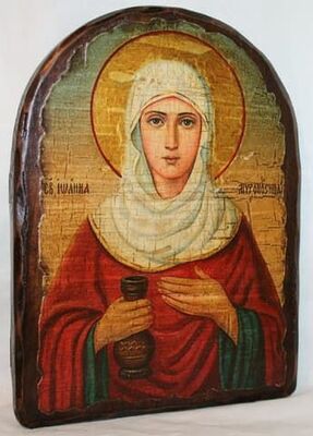 Иоанна Мироносица,Св.Праведная, икона под старину, сургуч, АРКА (17 Х 24)