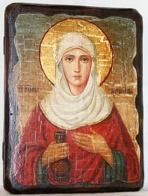 Иоанна Мироносица, Св.Праведная, икона под старину, сургуч (17 Х 23)