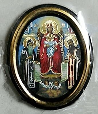 Киева-Печерская Б.М. Икона настольная малая, зол. кант, овал. (50 Х 65)