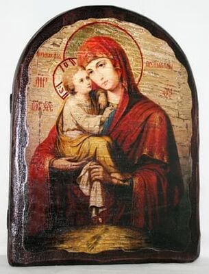 Почаевская Б.М., икона под старину, сургуч, АРКА (17 Х 24)
