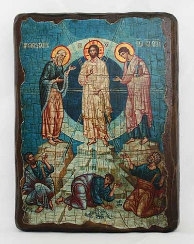 Преображение Господне, икона под старину, сургуч (17 Х 23)