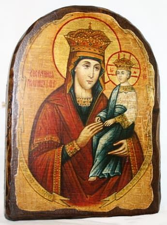 Споручница грешных Б.М., икона под старину, сургуч, АРКА (17 Х 24)