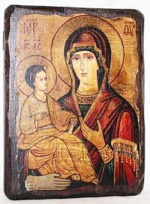 Троеручица Б.М., икона под старину, сургуч (17 Х 23)