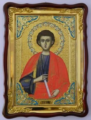 Апостол Филипп (пояс), в фигурном киоте, с багетом. Храмовая икона (60 Х 80)