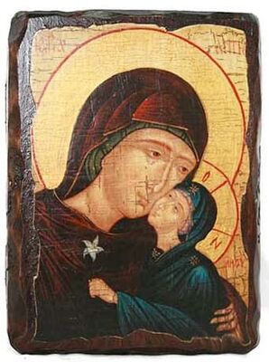 Анна, Св.Пр., икона под старину, сургуч (17 Х 23)