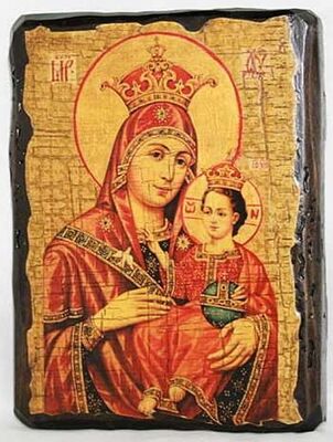 Вифлеемская Б.М., икона под старину, сургуч (17 Х 23)