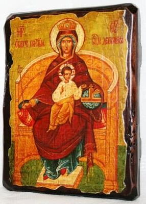 Державная Б.М., икона под старину, сургуч (17 Х 23)