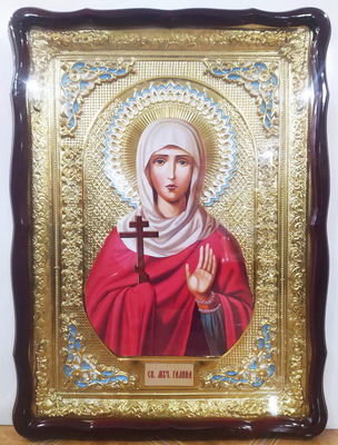 Галина, Св. муч., в фигурном киоте, с багетом. Храмовая икона (60 Х 80)