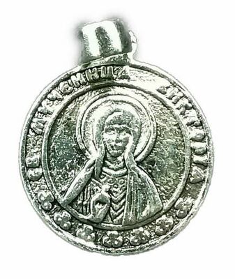 Образок нательный литой (69) Св.Вл.Муч. Анастасия, цвет серебро