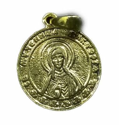 Образок нательный литой (59) Св.Муч. Виктория, цвет золото