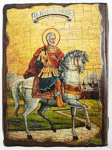 Мина Котуанский, икона под старину, сургуч (13 Х 17)