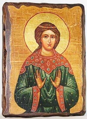 Надежда, Св.Муч, икона под старину, сургуч (17 Х 23)