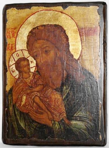Симеон Богоприимец, икона под старину, сургуч (17 Х 23)