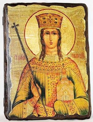 Тамара, Св.Муч, икона под старину, сургуч (17 Х 23)