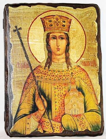 Тамара, Св.Муч, икона под старину, сургуч (17 Х 23)