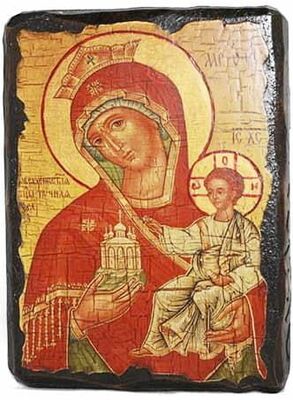 Тучная гора Б.М., икона под старину, сургуч (13 Х 17)