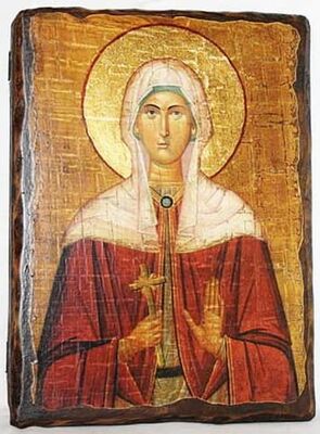 Христина, Св.Муч, икона под старину, сургуч (17 Х 23)