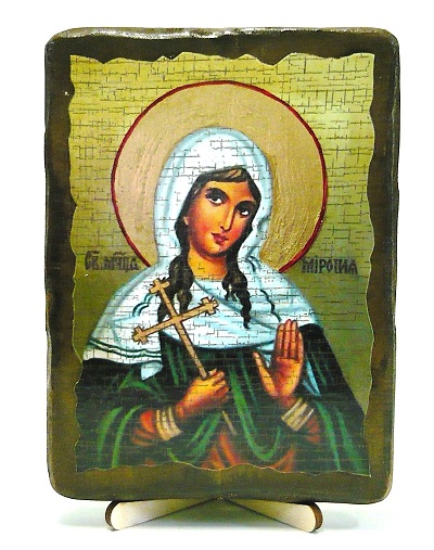 Миропия Хиосская, Св.Муч., икона под старину, на дереве (13х17)
