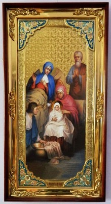 Рождество Пресвятой Богородицы, с багетом. Большая Храмовая икона (58 х 110)