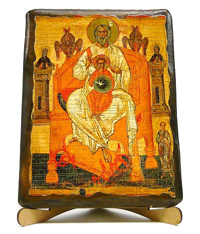 Отечество, икона под старину, на дереве (17х23)