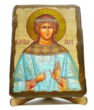 Вера, Св.Муч., икона под старину, на дереве (17х23)