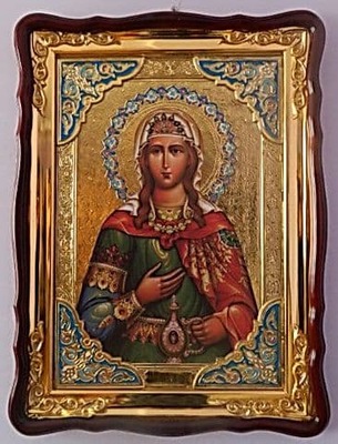 Светлана (Фотиния), Св. муч., в фигурном киоте, с багетом. Храмовая икона (60 Х 80)