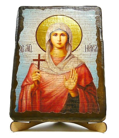 Ника, Св.Муч., икона под старину, на дереве (17х23)