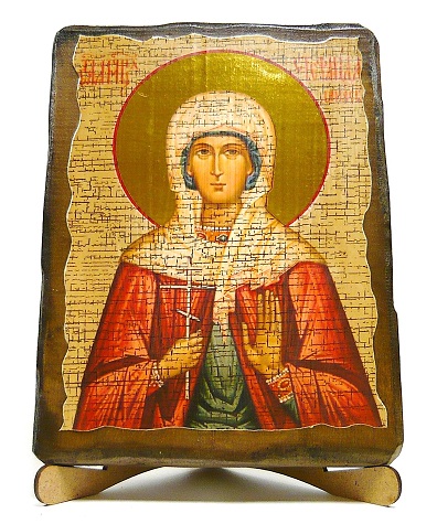 Стефанида Дамасская, Св.Муч., икона под старину, на дереве (17х23)