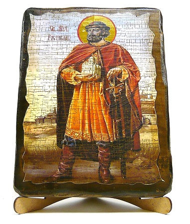 Ростислав, Св.Муч., икона под старину, на дереве (17х23)