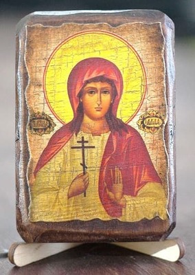 Алла, Св.Мч., икона под старину, сургуч (8 Х 10)