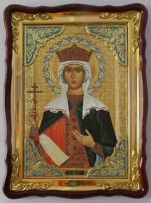 Елена,Св.Р.Ап., в фигурном киоте, с багетом. Храмовая икона (60 Х 80)