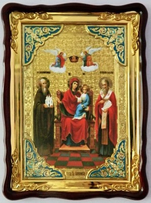 Экономисса, в фигурном киоте, с багетом. Храмовая икона (60 Х 80)