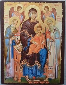 Экономисса Б.М., икона под старину JERUSALEM панорамная, с клиньями (13 Х 17)
