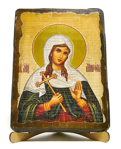 Миропия Хиосская, Св.Муч., икона под старину, на дереве (17х23)