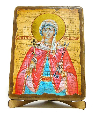 Виктория, Св.Муч., икона под старину, на дереве (17х23)