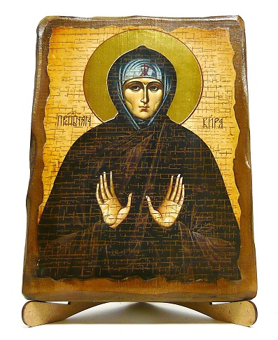 Кира Берийская, Св.Муч., икона под старину, на дереве (17х23)